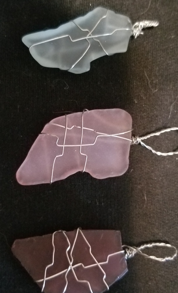 Sea glass pendants